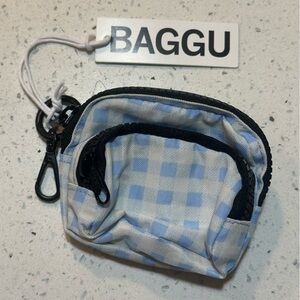 NWT / BAGGU / Fanny Pack Charm in light blue gingham